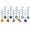 Party Central Club Pack of 60 Blue Solar System Whirl Party Decorations 41"